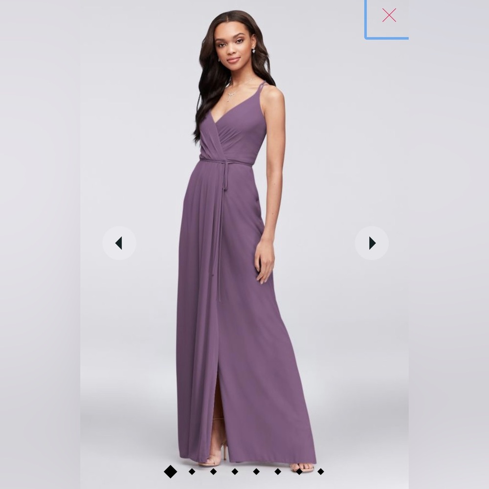 David’s bridal wisteria wrap dress